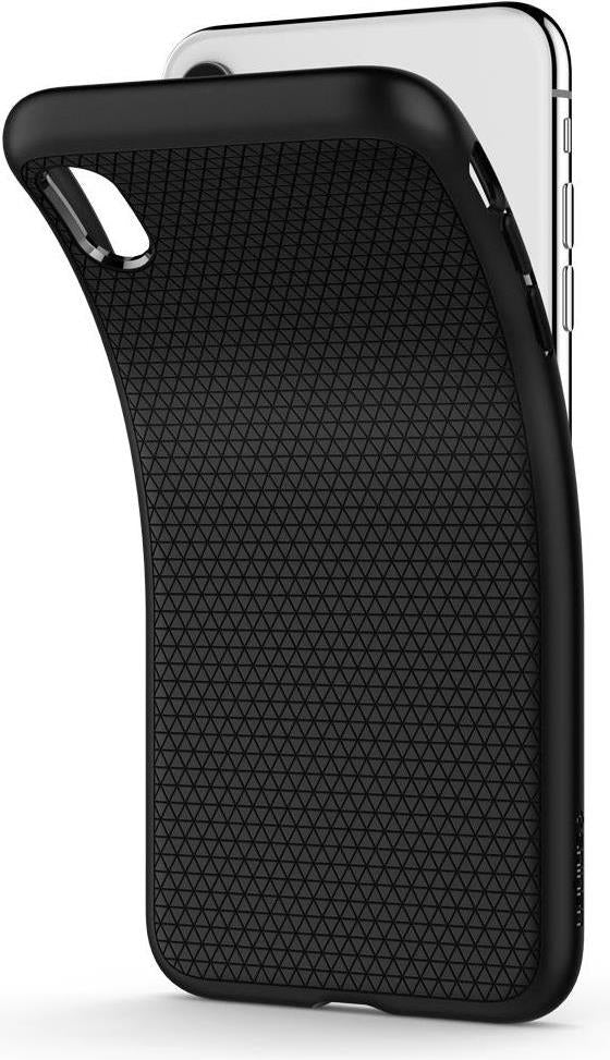 Противоударен Силиконов Калъф за iPhone XS Max, Spigen Liquid Air Case, Черен (4)
