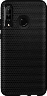 Противоударен Силиконов Калъф за Huawei P30 Lite, Spigen Liquid Air Case, Черен (2)