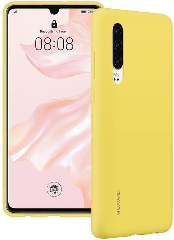 Оригинален Силиконов Калъф за Huawei P30 Soft Silicone Car Case, Жълт (2)
