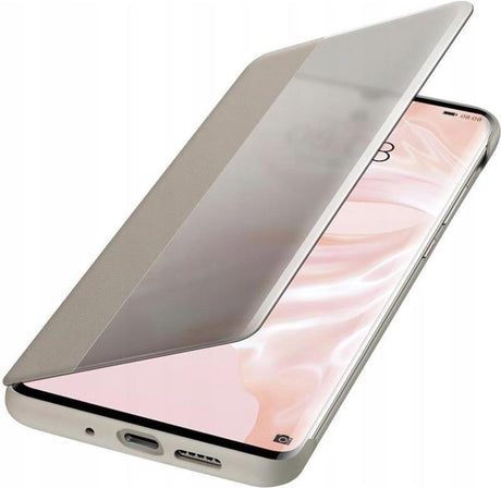 Оригинален Активен Калъф за Huawei P30 Smart View Book Case, Бежов