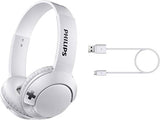 Безжични Слушалки, Philips Handsfree Bass+ Bluetooth, Бял