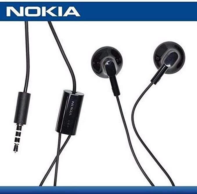 Оригинални Слушалки за Nokia Handsfree WH108, Черен (Bulk)
