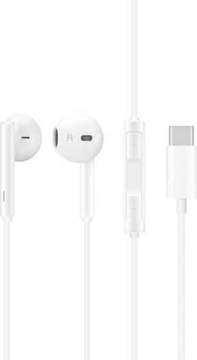 Оригинални Слушалки с USB-C за Huawei Handsfree USB-C CM33, Бял (Bulk)