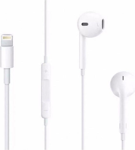 Оригинални Слушалки за iPhone Lightning, Apple Handsfree EarPods Mmtn2, Бял (Bulk) (2)
