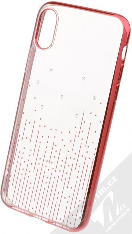 Калъф с Камъни Swarovski за iPhone XS/X, Devia Meteor Soft Case, Червен (2)