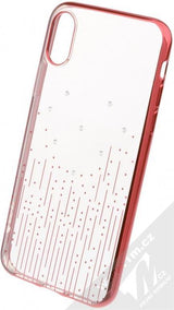 Калъф с Камъни Swarovski за iPhone XS/X, Devia Meteor Soft Case, Червен (2)