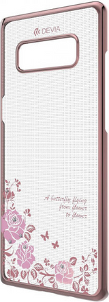Калъф с Камъни Swarovski за Samsung Note 8, Devia Joyous Case, Розов (2)