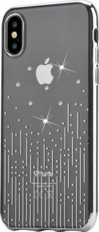Калъф с Камъни Swarovski за iPhone XS/X, Devia Meteor Soft Case, Сребрист
