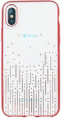 Калъф с Камъни Swarovski за iPhone XS/X, Devia Meteor Soft Case, Червен