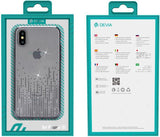 Калъф с Камъни Swarovski за iPhone XS/X, Devia Meteor Soft Case, Сребрист (2)