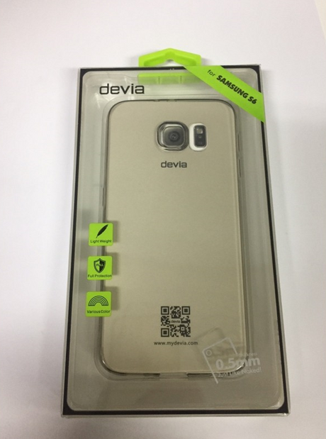 Силиконов Калъф за Samsung S6, Полупрозрачен, Devia Glimer Soft Case, Черен (2)
