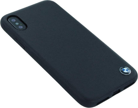 Луксозен Кожен Калъф за iPhone XS/X, BMW Leather Case, Черен (3)