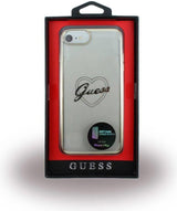 Луксозен Силиконов Калъф за iPhone 8/7 Plus, Guess Silicone Heart Case, Златист (3)