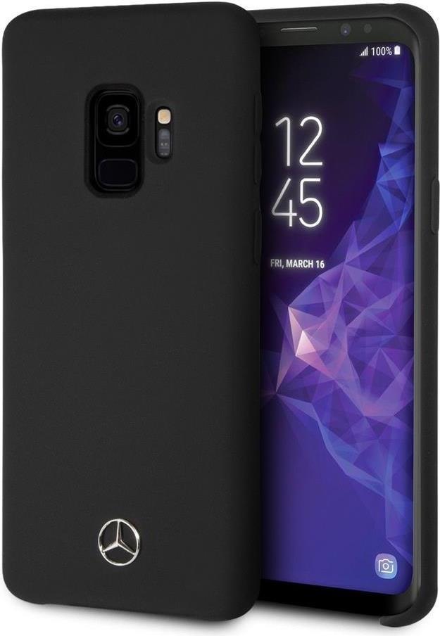 Луксозен Силиконов Калъф за Samsung S9, Mercedes-Benz Silicone Case, Черен