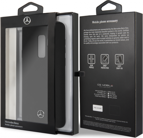 Луксозен Силиконов Калъф за Samsung S9, Mercedes-Benz Silicone Case, Черен (3)