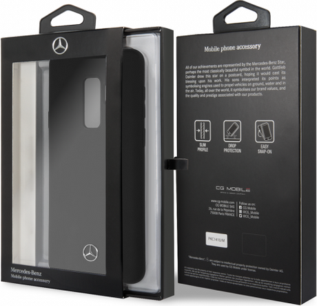 Луксозен Силиконов Калъф за Samsung S9, Mercedes-Benz Silicone Case, Черен (3)