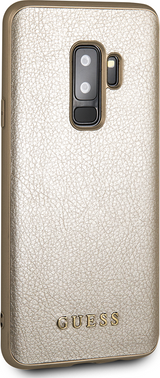 Луксозен Кожен Калъф за Samsung S9 Plus, Guess Leather Case, Златист