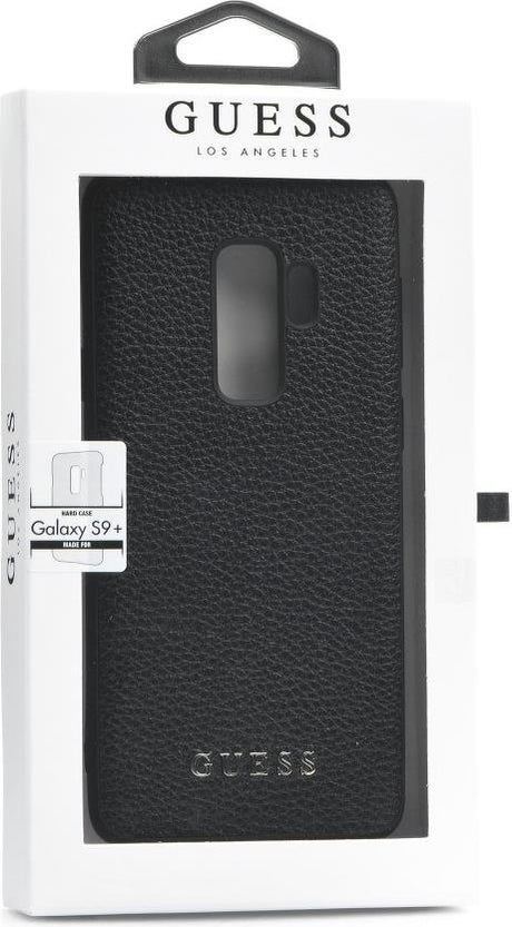 Луксозен Кожен Калъф за Samsung S9 Plus, Guess Leather Case, Черен (3)