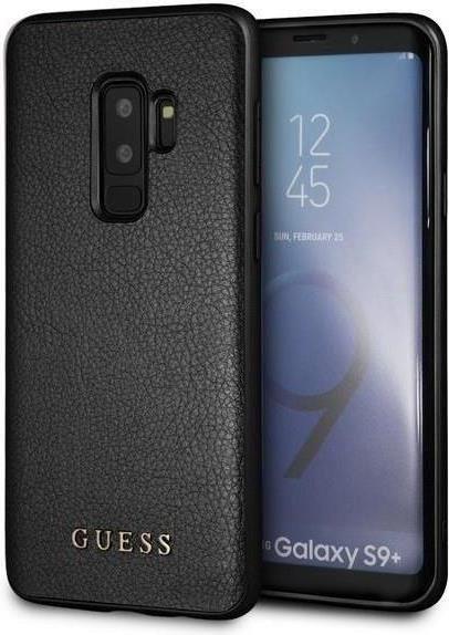Луксозен Кожен Калъф за Samsung S9 Plus, Guess Leather Case, Черен
