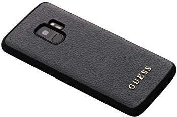 Луксозен Кожен Калъф за Samsung S9 Plus, Guess Leather Case, Черен (2)
