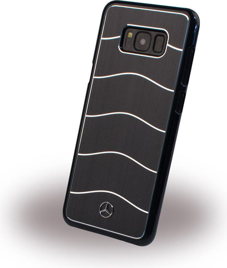 Луксозен Алуминиев Калъф за Samsung S8 Plus, Mercedes-Benz Aluminium Case, Черен (3)