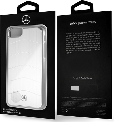 Луксозен Алуминиев Калъф за iPhone SE 2022/2020 8/7, Mercedes-Benz Aluminium Case, Сребрист (5)