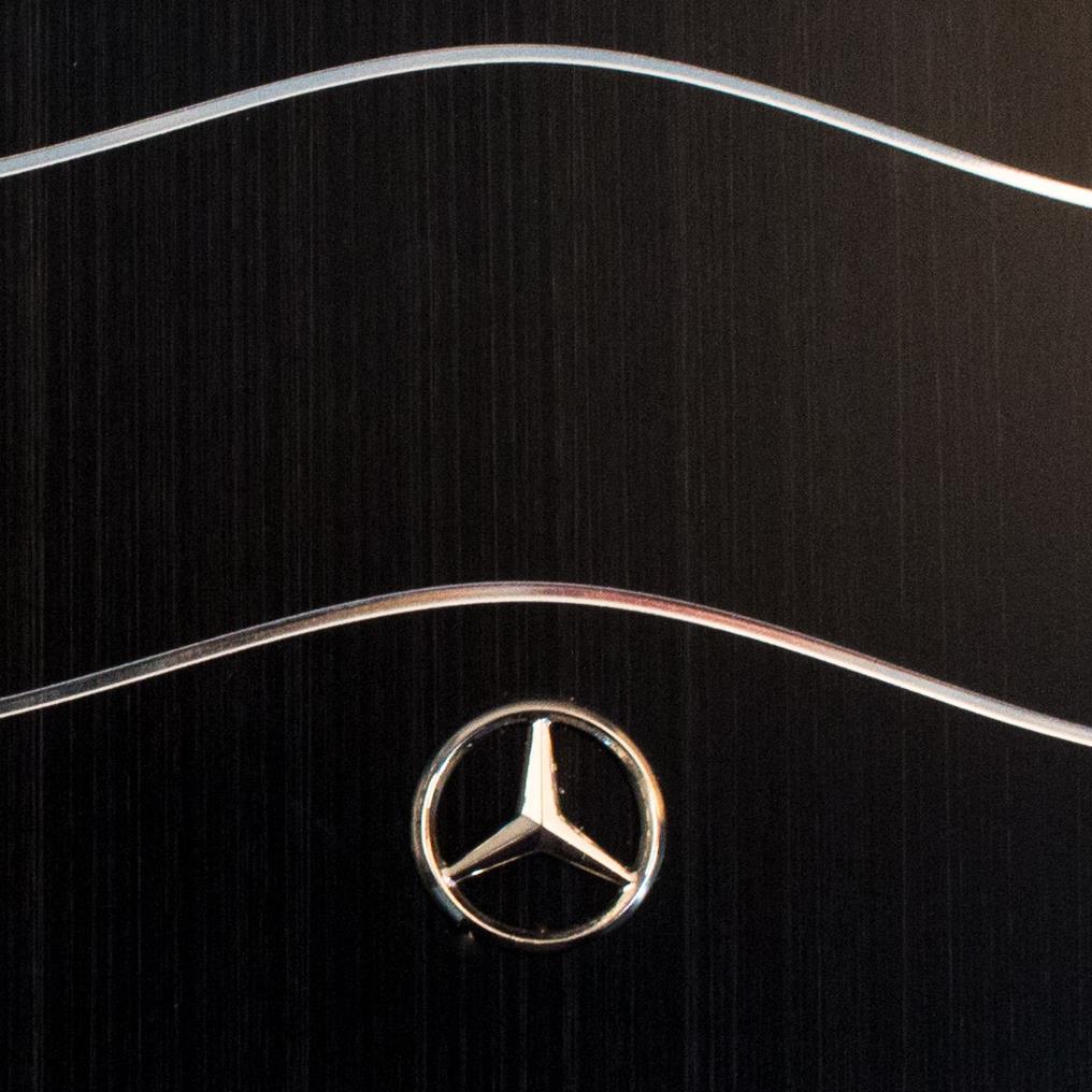Луксозен Алуминиев Калъф за Samsung S8 Plus, Mercedes-Benz Aluminium Case, Черен (4)