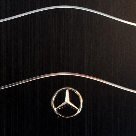 Луксозен Алуминиев Калъф за Samsung S8 Plus, Mercedes-Benz Aluminium Case, Черен (4)