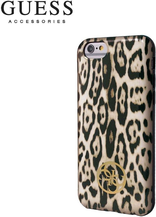 Луксозен Твърд Калъф за iPhone 6/6s, Guess Leopard Case Color