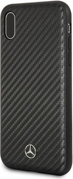 Луксозен Карбонов Калъф за iPhone XS/X, Mercedes-Benz Carbon Case, Черен