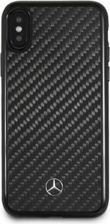 Луксозен Карбонов Калъф за iPhone XS/X, Mercedes-Benz Carbon Case, Черен (2)