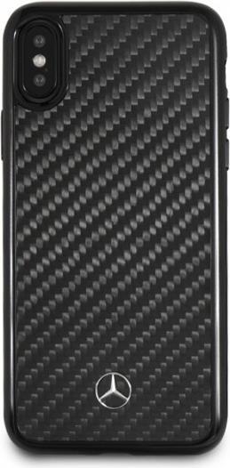 Луксозен Карбонов Калъф за iPhone XS/X, Mercedes-Benz Carbon Case, Черен (2)