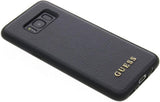 Луксозен Кожен Калъф за Samsung S8, Guess Leather Case, Черен (2)
