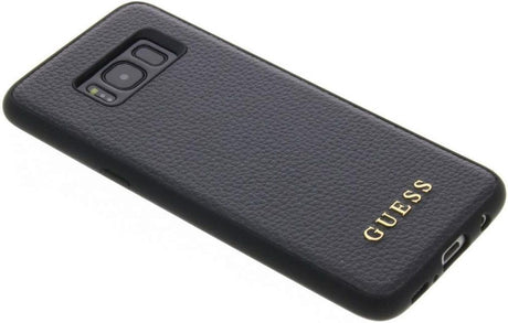 Луксозен Кожен Калъф за Samsung S8, Guess Leather Case, Черен (2)