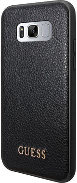 Луксозен Кожен Калъф за Samsung S8, Guess Leather Case, Черен