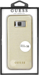Луксозен Кожен Калъф за Samsung S8, Guess Leather Case, Златист (2)