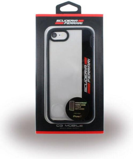 Луксозен Хибриден Калъф за iPhone SE 2022/2020 8/7, Ferrari ShockProof Case, Черен (3)