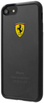 Луксозен Хибриден Калъф за iPhone SE 2022/2020 8/7, Ferrari Hybrid 2 Soft Case, Черен