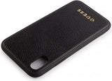 Луксозен Кожен Калъф за iPhone XR, Guess Leather Case, Черен (2)