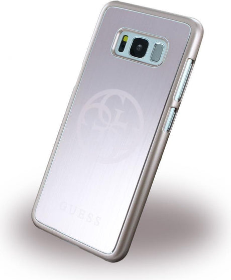 Луксозен Алуминиев Калъф за Samsung S8 Plus, Guess Aluminium Case, Сребрист