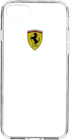 Луксозен Хибриден Калъф за iPhone SE 2022/2020 8/7, Ferrari Hybrid Soft Case, Прозрачен