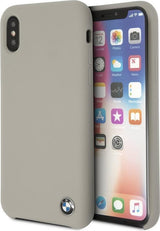 Луксозен Силиконов Калъф за iPhone XS/X, BMW Silicone Case, Бежов (2)