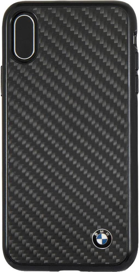 Луксозен Карбонов Калъф за iPhone XS/X, BMW Carbon Case, Черен