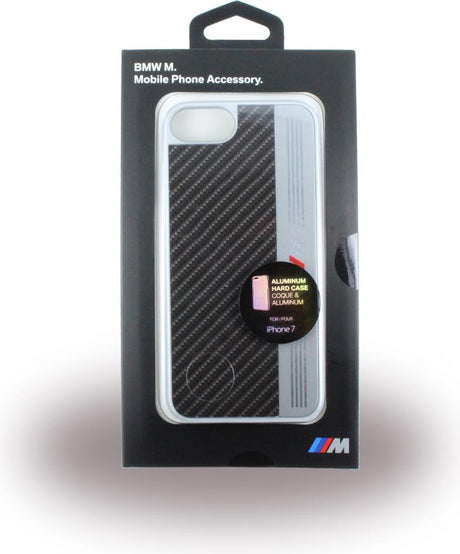 Луксозен Алуминиев Калъф за iPhone SE 2022/2020 8/7, BMW Aluminium M Case, Сив (3)