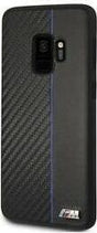 Луксозен Кожен Калъф за Samsung S9, BMW Carbon/Leather M Case, Черен