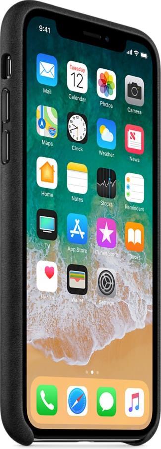 Оригинален Кожен Калъф за Apple iPhone XS/X, Leather Case Mqtd2, Черен (2)