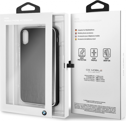 Луксозен Алуминиев Калъф за iPhone XS/X, BMW Aluminium Case, Черен (5)