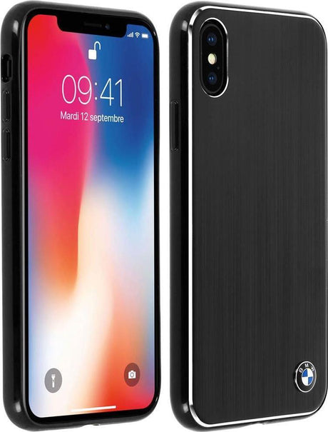 Луксозен Алуминиев Калъф за iPhone XS/X, BMW Aluminium Case, Черен