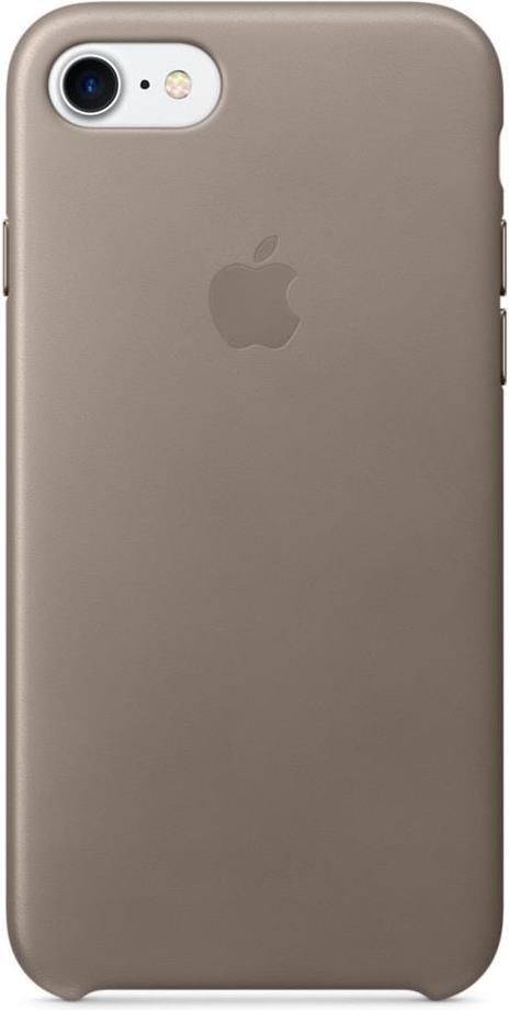 Оригинален Кожен Калъф за Apple iPhone SE 2022/2020 8/7, Leather Case Taupe. Кафяв (2)
