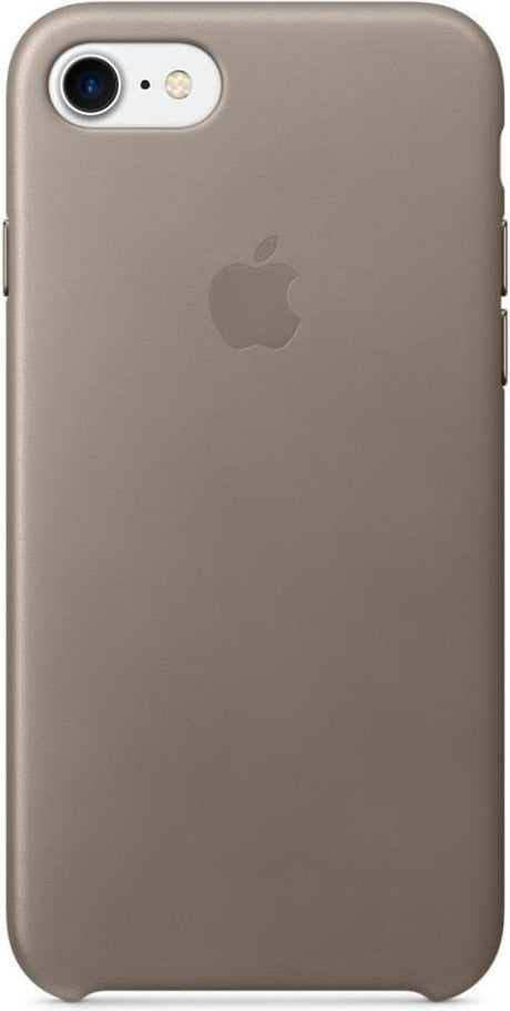 Оригинален Кожен Калъф за Apple iPhone SE 2022/2020 8/7, Leather Case Taupe. Кафяв (2)